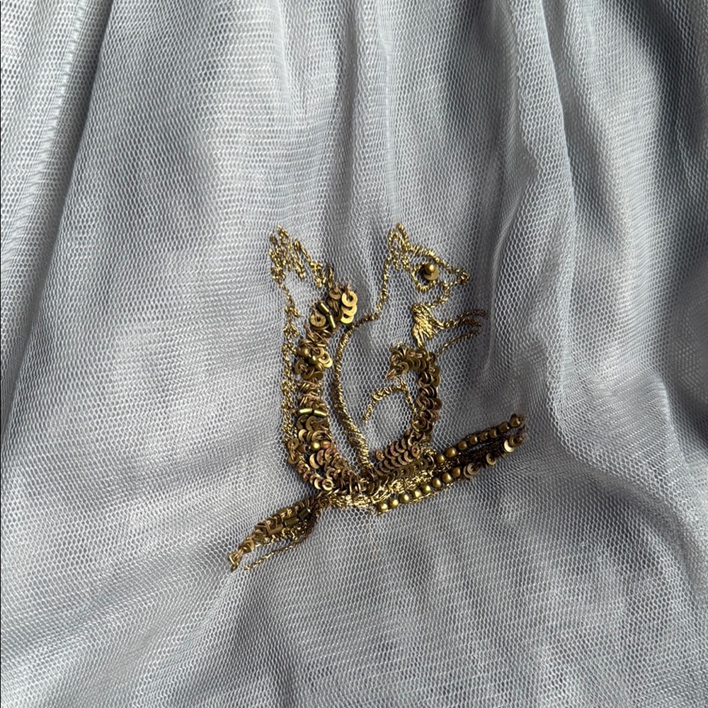 Moulinette Soeurs Silver Embellished Mini Skirt - Picture 5 of 9